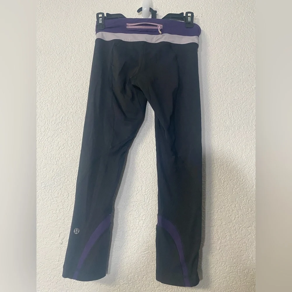lululemon athletica run inspire crop II  deep coal and Concord grape - Picture 3 of 7